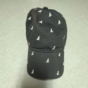 Black Cap with White Embroidery